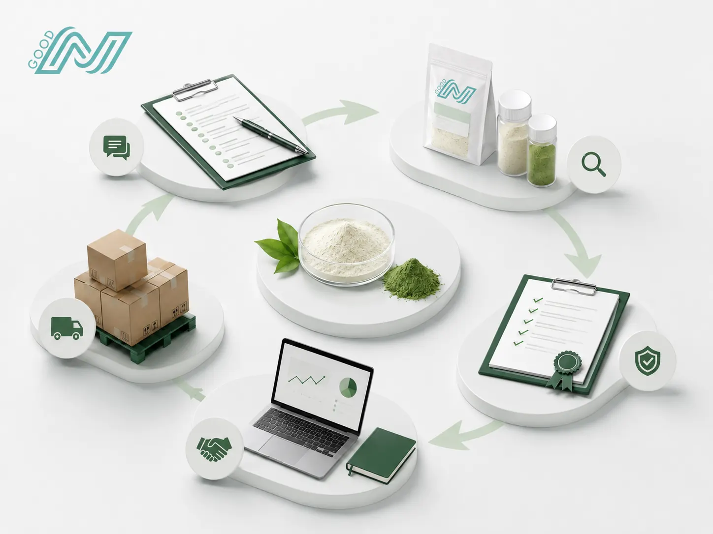 Sourcing workflow visual