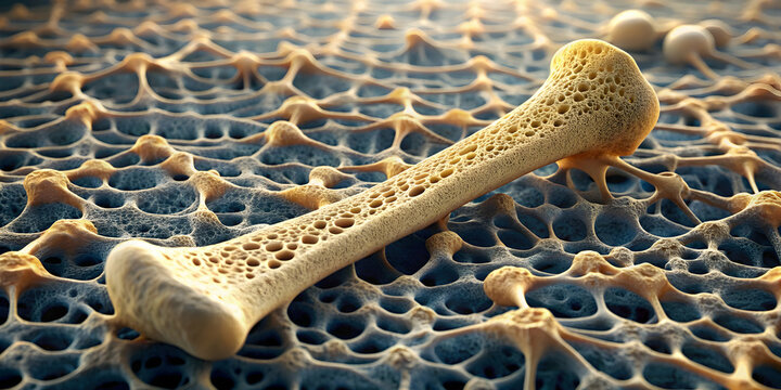 Bone microstructure, illustrating where Vitamin K2 directs calcium