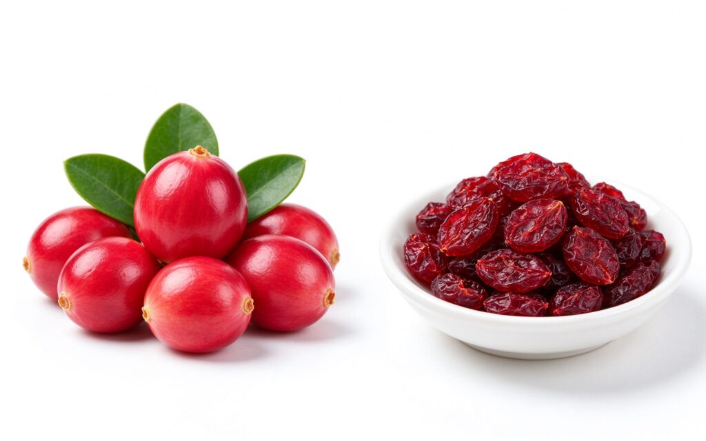 Fresh cranberries and dried cranberries for botanical ingredient sourcing