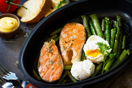 Salmon with eggs, a rich dietary source of Vitamin B12