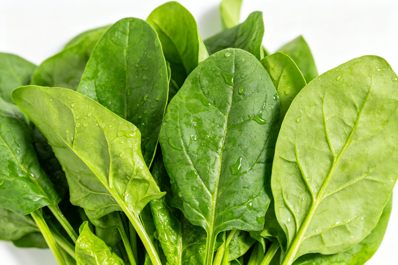 Fresh spinach leaves, a rich natural source of Vitamin K1