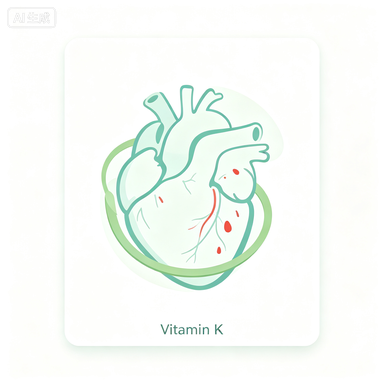 Vitamin K cardiovascular protection heart illustration