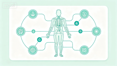 Vitamin K and B12 systemic balance full body illustration